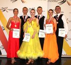 Jennifer Kasakov / Simon Ronneberger (links) & Emma Lill / Nils Hauser (rechts)                          teilten sich durch Punktegleichstand den Thür. Landesmeistertitel Saskia Kühne / Luca Windisch erkämpften sich die Bronze-Medaille
